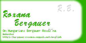 roxana bergauer business card